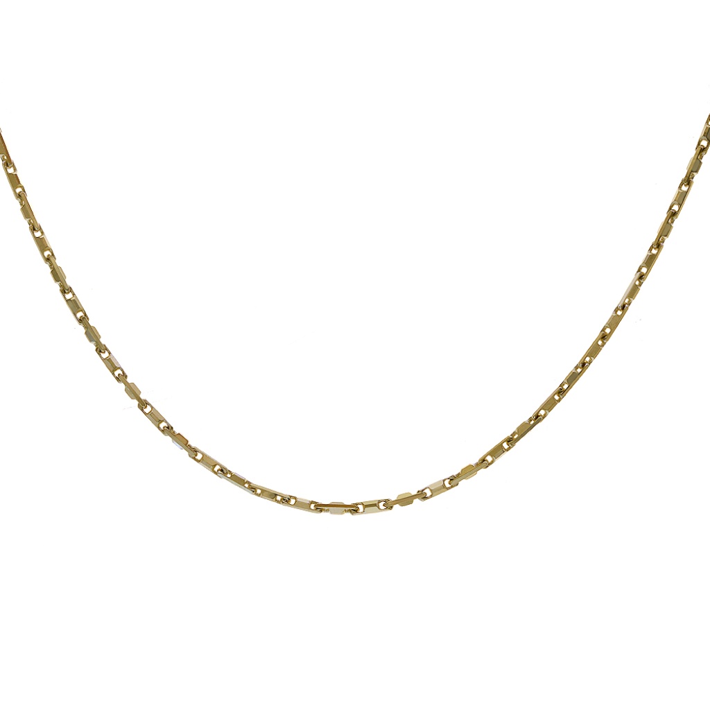 Bar Link Chain Yellow Gold Over Silver 18 43$
